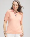 Chico's Pima Crewneck Tee In Coral Blossom Size 20/22 |  In Coral Blossom