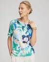 Chico's Pima Short Sleeve Everyday Tee In White In White