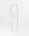 Chico's Pink Beaded Multi Strands Necklace |  In Multicolor