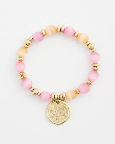 Chico's Pink Stone Stretch Bracelet |