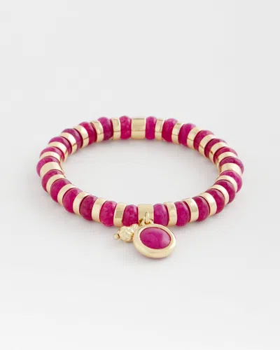 Chico's Pink Stone Stretch Bracelet |