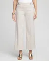 Chico's Brigitte™ Pinstripe Wide-leg Pants In Neutral Size 6 |  In Smokey Taupe