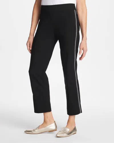 Chico's Piping Brigitte Straight Crop In Black