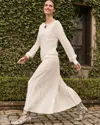 Chico's Pleated Knit Skirt In English Cream Size 12/14 |  In English Cream