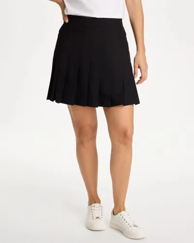 Chico's Pleated Tennis Skirt In Black