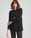 Chico's Pocket Sweater Tunic In Black Size 20/22 |  In Black