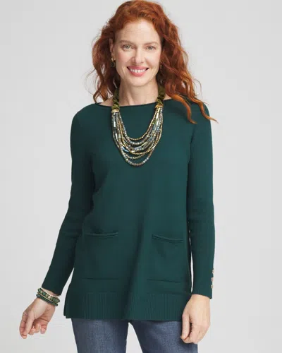Chico's Pocket Sweater Tunic In Enchanted Forest Size 16/18 |