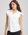 Chico's Polo Top In White In White