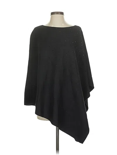 Pre-owned Chico's Poncho In Black