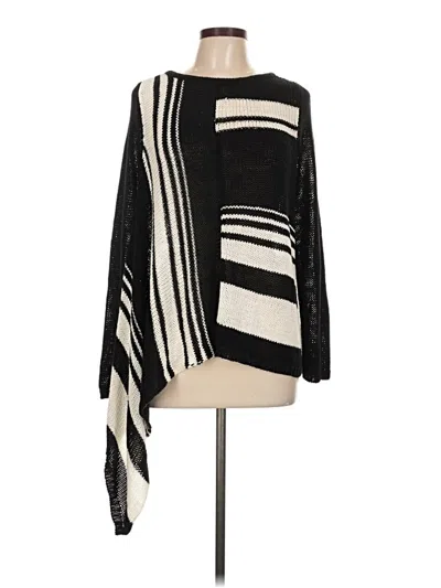 Pre-owned Chico's Poncho In Black