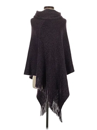 Pre-owned Chico's Poncho In Black