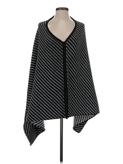 Pre-owned Chico's Poncho In Black