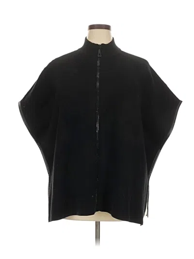 Pre-owned Chico's Poncho In Black