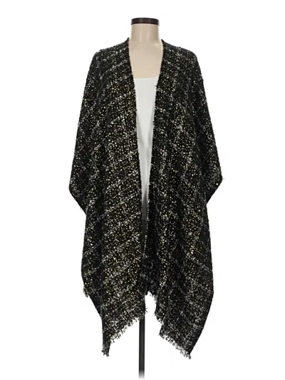 Pre-owned Chico's Poncho In Black