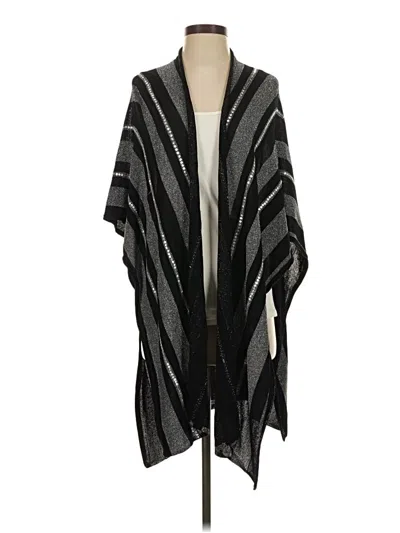Pre-owned Chico's Poncho In Black