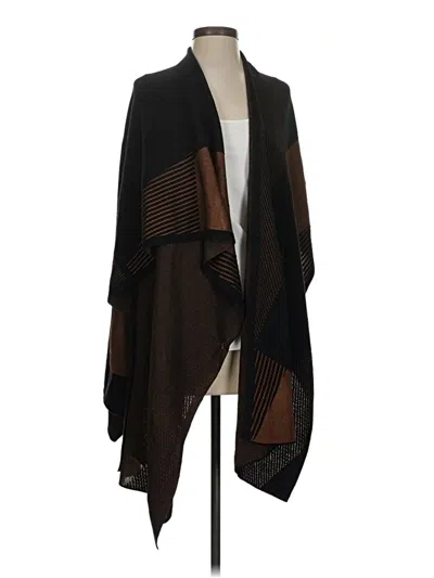 Pre-owned Chico's Poncho In Black