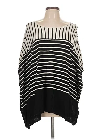 Pre-owned Chico's Poncho In Black