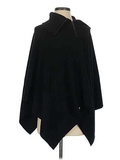 Pre-owned Chico's Poncho In Black