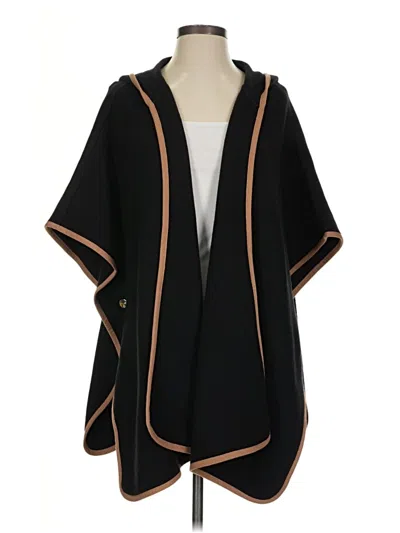 Pre-owned Chico's Poncho In Black