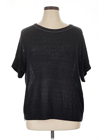 Pre-owned Chico's Poncho In Black