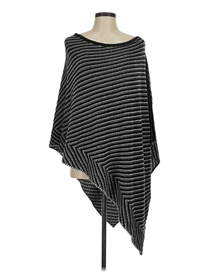 Pre-owned Chico's Poncho In Black