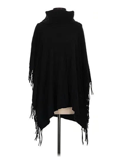 Pre-owned Chico's Poncho In Black