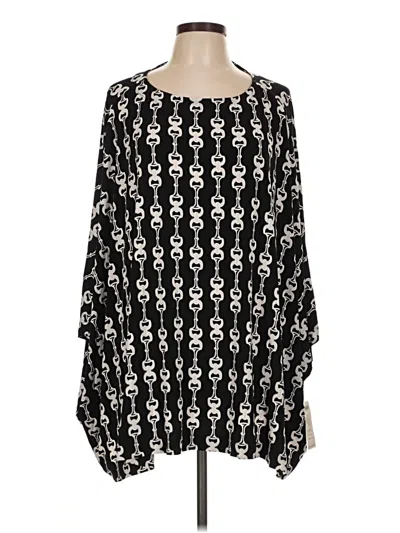 Pre-owned Chico's Poncho In Black