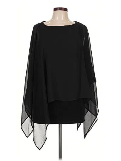 Pre-owned Chico's Poncho In Black