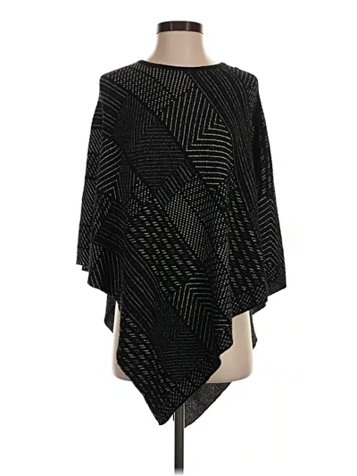 Pre-owned Chico's Poncho In Black