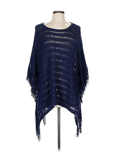 Pre-owned Chico's Poncho In Blue