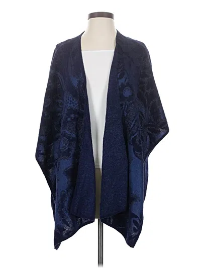 Pre-owned Chico's Poncho In Blue