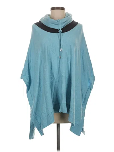 Pre-owned Chico's Poncho In Blue