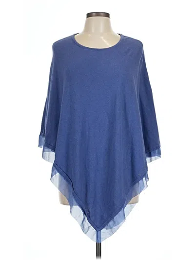 Pre-owned Chico's Poncho In Blue