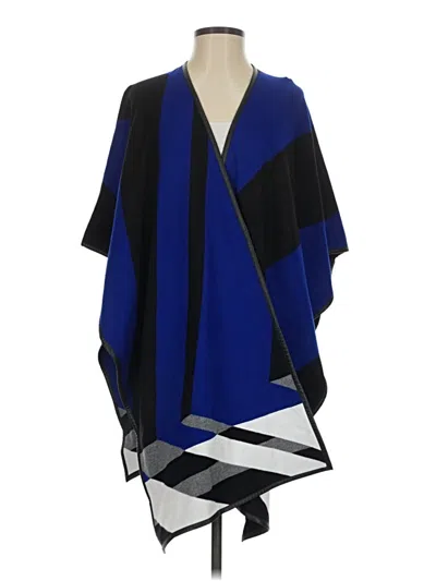 Pre-owned Chico's Poncho In Blue