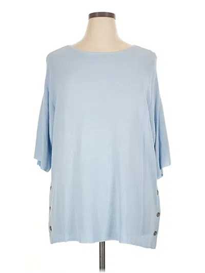 Pre-owned Chico's Poncho In Blue
