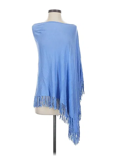 Pre-owned Chico's Poncho In Blue