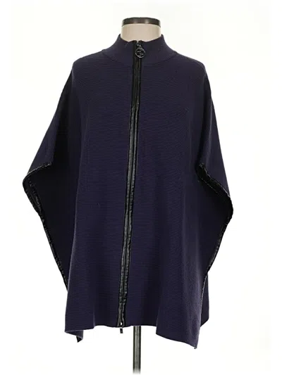 Pre-owned Chico's Poncho In Blue