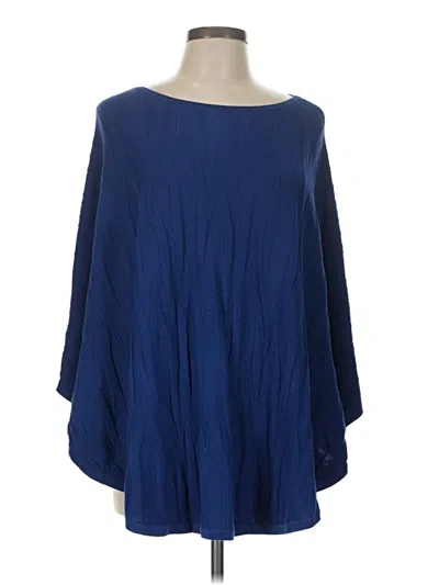 Pre-owned Chico's Poncho In Blue