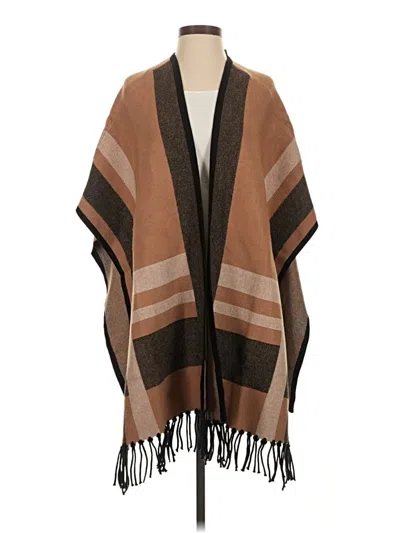 Pre-owned Chico's Poncho In Brown
