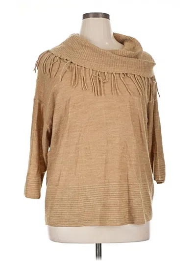 Pre-owned Chico's Poncho In Brown