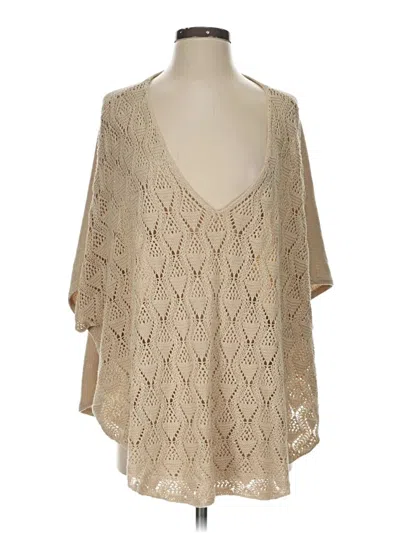 Pre-owned Chico's Poncho In Brown