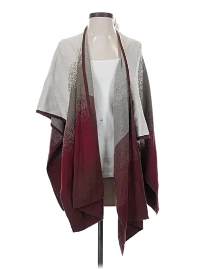 Pre-owned Chico's Poncho In Burgundy