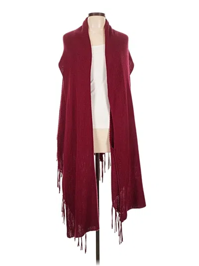 Pre-owned Chico's Poncho In Burgundy