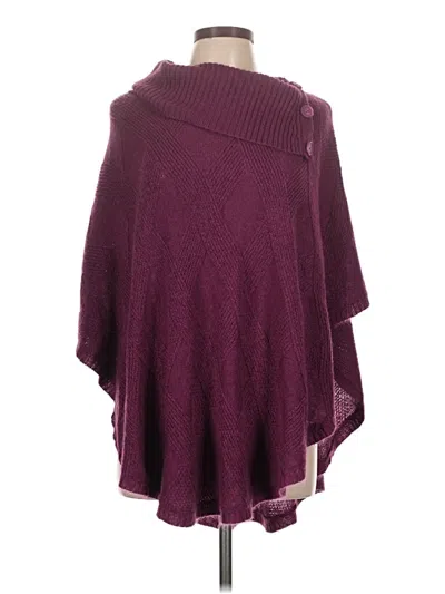 Pre-owned Chico's Poncho In Burgundy