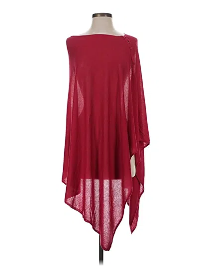 Pre-owned Chico's Poncho In Burgundy