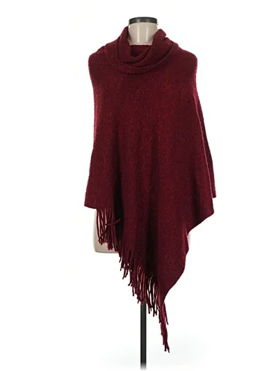Pre-owned Chico's Poncho In Burgundy