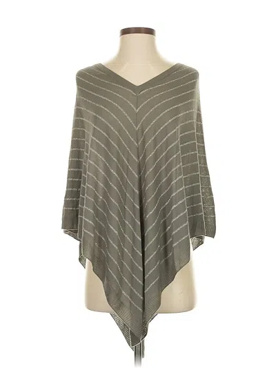 Pre-owned Chico's Poncho In Gray
