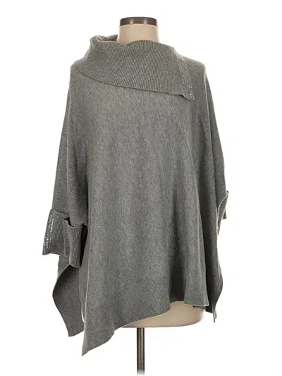 Pre-owned Chico's Poncho In Gray