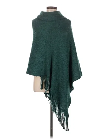Pre-owned Chico's Poncho In Green
