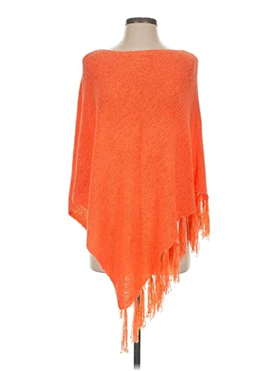 Pre-owned Chico's Poncho In Orange